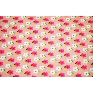 10cm Stretchjersey "Sweet Sheep flowers " rosa  (Grundpreis € 21,00/m)